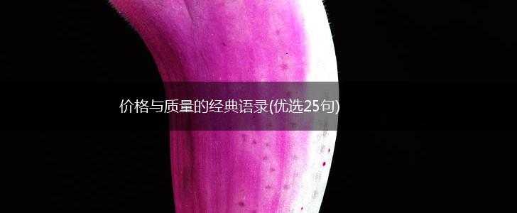 价格与质量的经典语录(优选25句),第1张