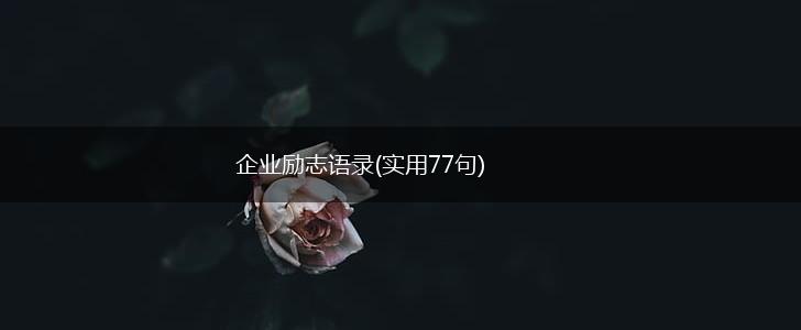 企业励志语录(实用77句),第1张