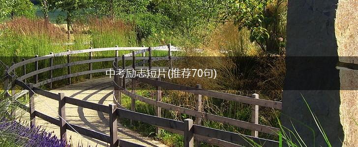 中考励志短片(推荐70句),第1张