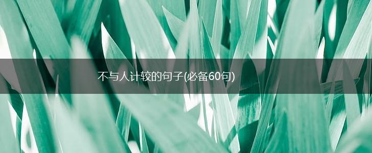 不与人计较的句子(必备60句),第1张