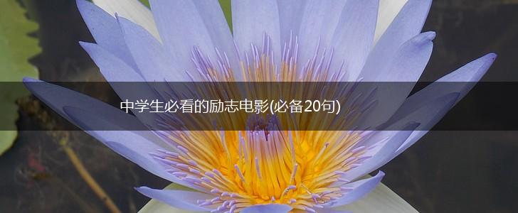 中学生必看的励志电影(必备20句),第1张