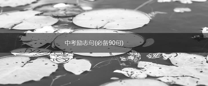 中考励志句(必备90句),第1张