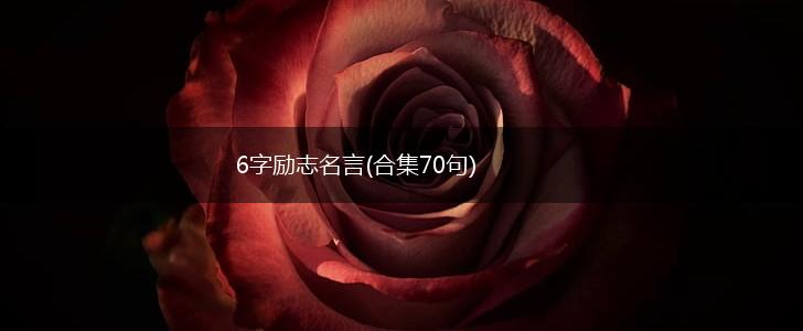 6字励志名言(合集70句),第1张