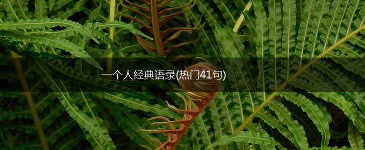 一个人经典语录(热门41句),第1张