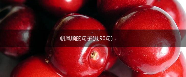 一帆风顺的句子(共90句),第1张