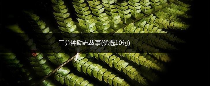 三分钟励志故事(优选10句),第1张