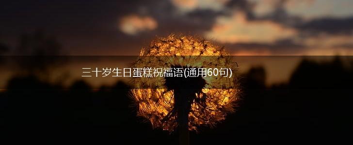 三十岁生日蛋糕祝福语(通用60句),第1张