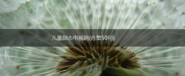 儿童励志电视剧(合集50句),第1张