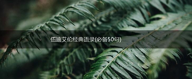 伍迪艾伦经典语录(必备50句),第1张