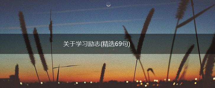 关于学习励志(精选69句),第1张