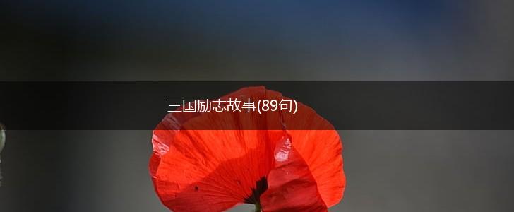三国励志故事(89句),第1张