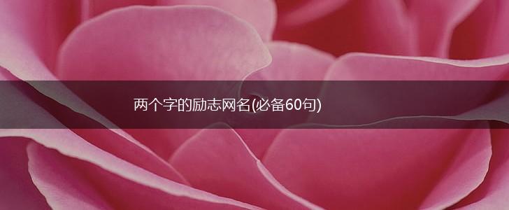 两个字的励志网名(必备60句),第1张
