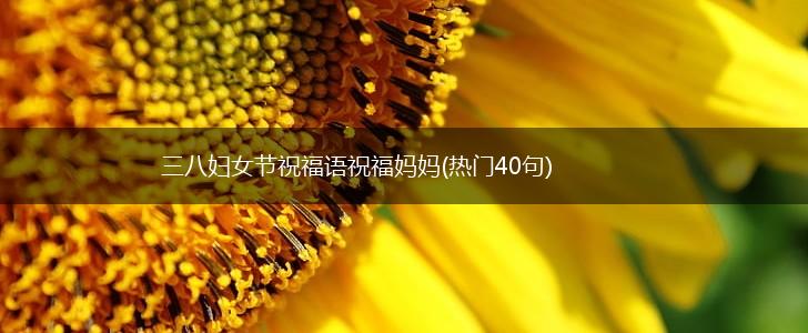 三八妇女节祝福语祝福妈妈(热门40句),第1张