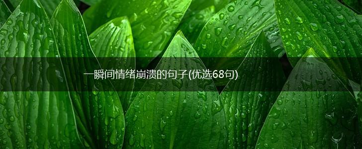 一瞬间情绪崩溃的句子(优选68句),第1张