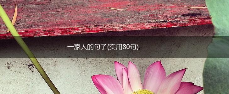 一家人的句子(实用80句),第1张