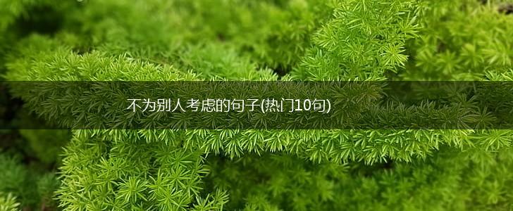 不为别人考虑的句子(热门10句),第1张