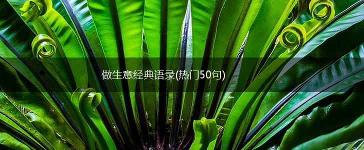 做生意经典语录(热门50句),第1张