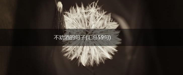 不劝酒的句子(汇总59句),第1张