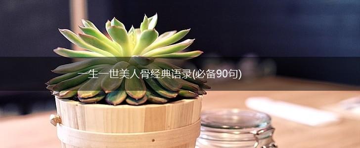 一生一世美人骨经典语录(必备90句),第1张