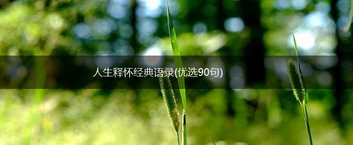 人生释怀经典语录(优选90句),第1张