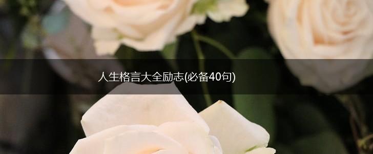 人生格言大全励志(必备40句),第1张