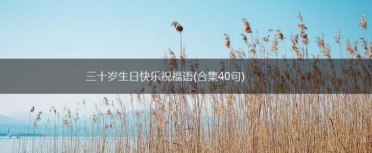 三十岁生日快乐祝福语(合集40句),第1张