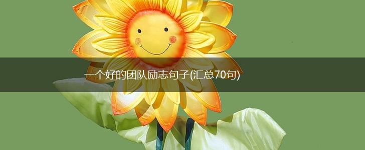 一个好的团队励志句子(汇总70句),第1张