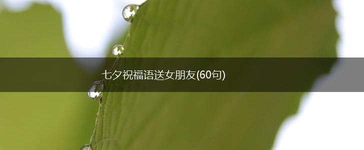 七夕祝福语送女朋友(60句),第1张