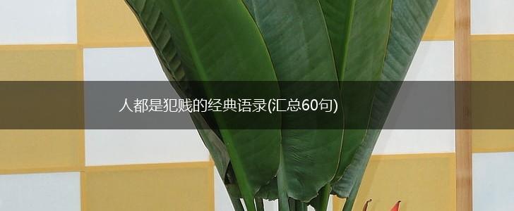 人都是犯贱的经典语录(汇总60句),第1张