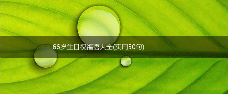 66岁生日祝福语大全(实用50句),第1张