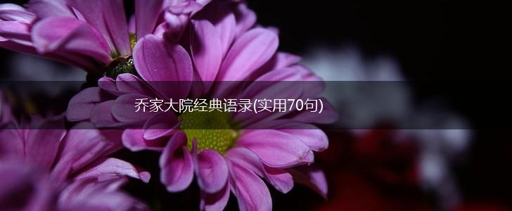 乔家大院经典语录(实用70句),第1张