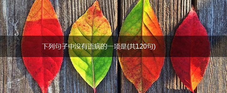 下列句子中没有语病的一项是(共120句),第1张