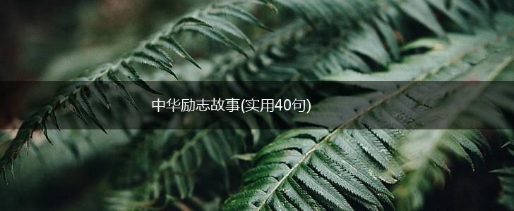 中华励志故事(实用40句),第1张