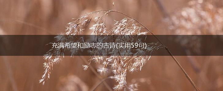 充满希望和励志的古诗(实用59句),第1张
