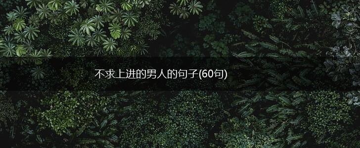 不求上进的男人的句子(60句),第1张