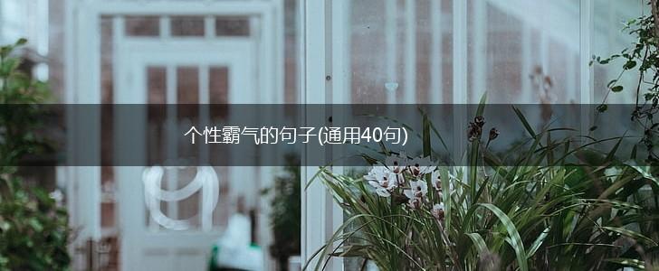 个性霸气的句子(通用40句),第1张