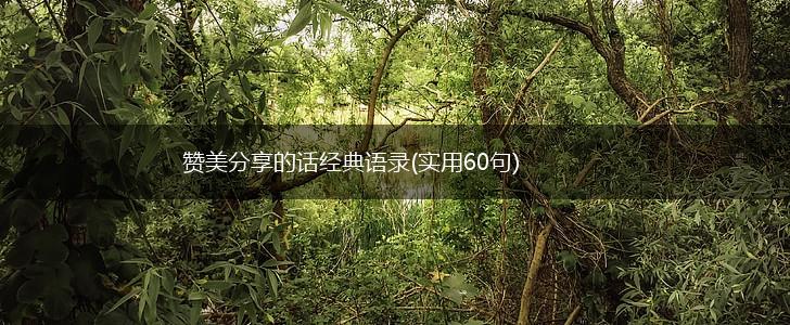 赞美分享的话经典语录(实用60句),第1张 赞美分享的话经典语录(实用60句),第1张