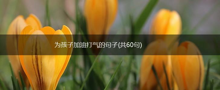 为孩子加油打气的句子(共60句),第1张