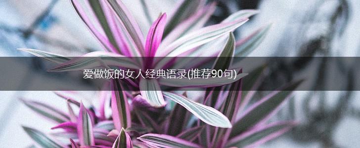 爱做饭的女人经典语录(推荐90句),第1张