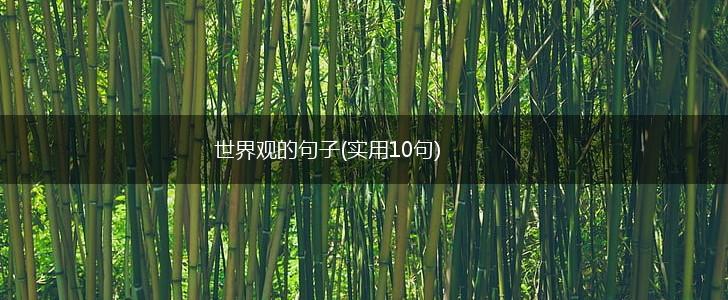 世界观的句子(实用10句),第1张