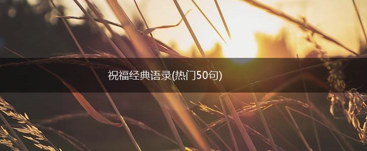 祝福经典语录(热门50句),第1张