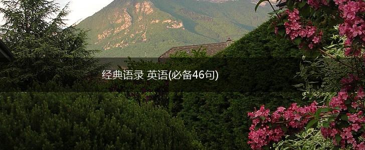 经典语录 英语(必备46句),第1张