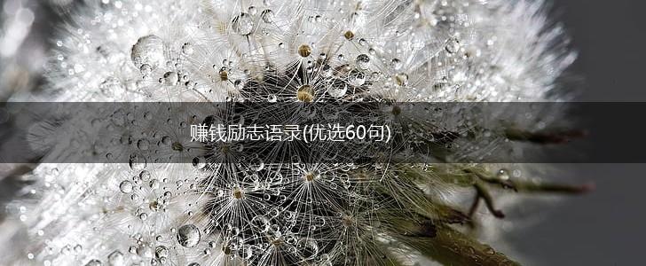 赚钱励志语录(优选60句),第1张