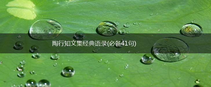 陶行知文集经典语录(必备41句),第1张 陶行知文集经典语录(必备41句),第1张