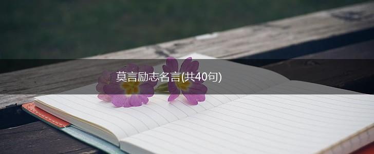 莫言励志名言(共40句),第1张