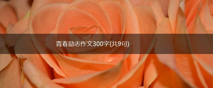 青春励志作文300字(共9句),第1张