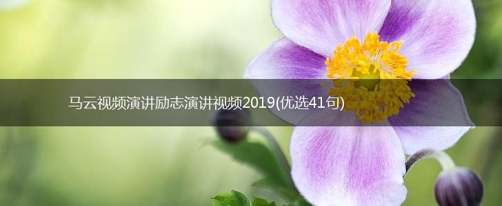 马云视频演讲励志演讲视频2019(优选41句),第1张