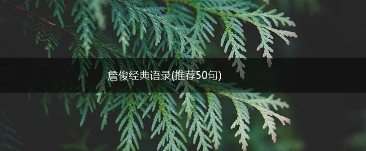 詹俊经典语录(推荐50句),第1张 詹俊经典语录(推荐50句),第1张