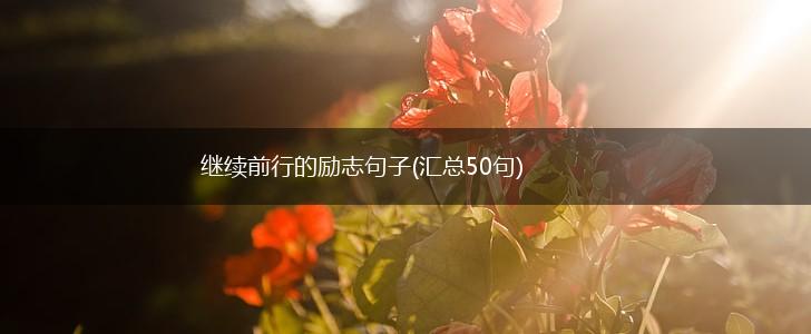 继续前行的励志句子(汇总50句),第1张