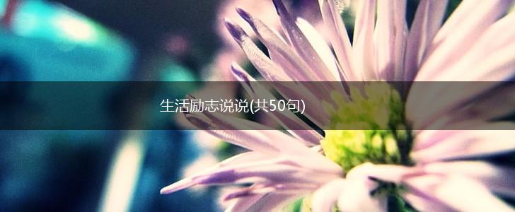 生活励志说说(共50句),第1张